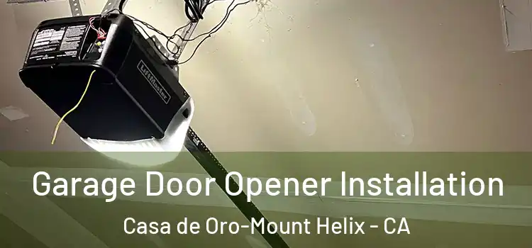  Garage Door Opener Installation Casa de Oro-Mount Helix - CA