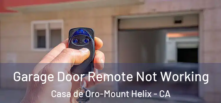  Garage Door Remote Not Working Casa de Oro-Mount Helix - CA