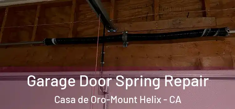  Garage Door Spring Repair Casa de Oro-Mount Helix - CA